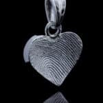 Herz Fingerprint in Weißgold
